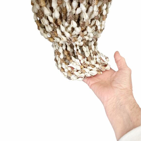 Vintage Boho Nassa Sea Shells Handmade Chandelier Lampshade 39” - Picture 4 of 10